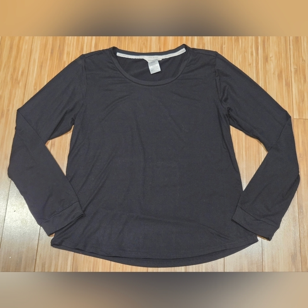 Lucky Brand Classic Black Long Sleeve Top